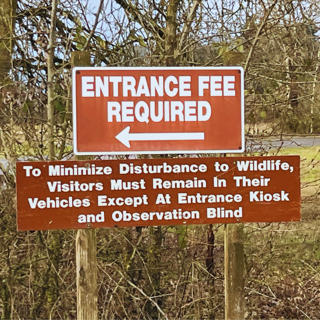Entrance fee information at Ridgefield National Wildlife Refuge