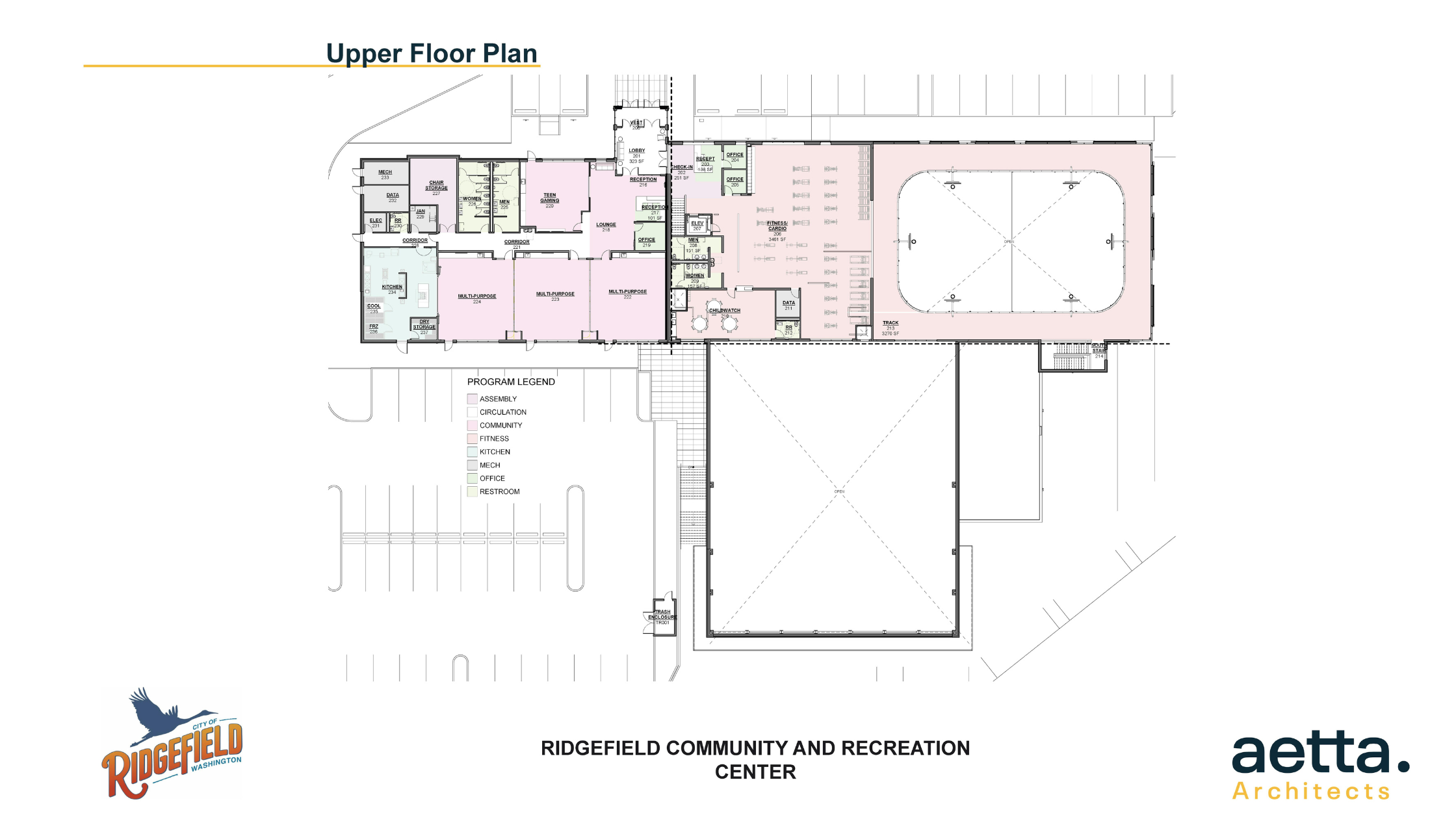 upper floor plan rendering