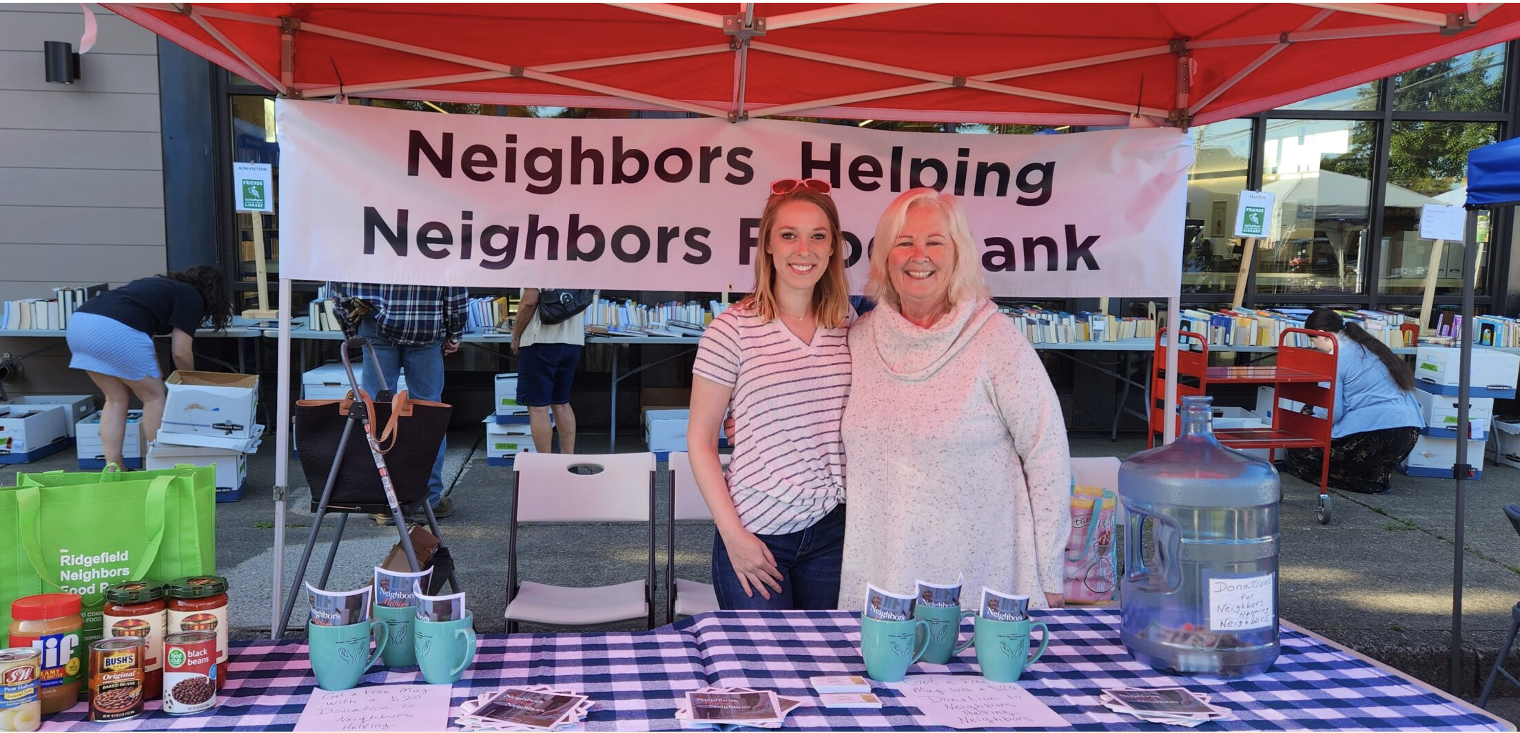 Volunteers sorting donations in Ridgefield, Washington