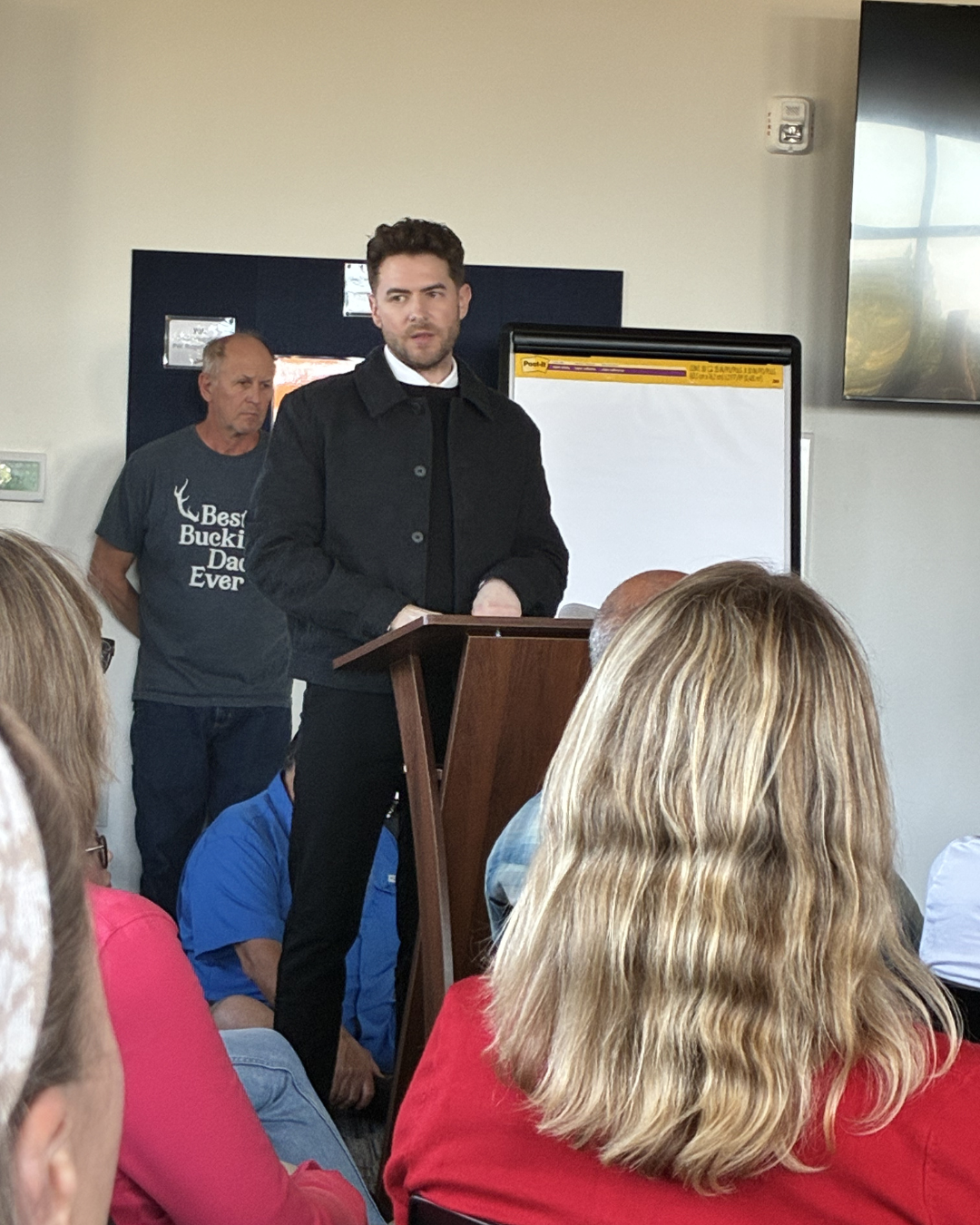 Port Executive Director Ethan Perry at the waterfront community meeting