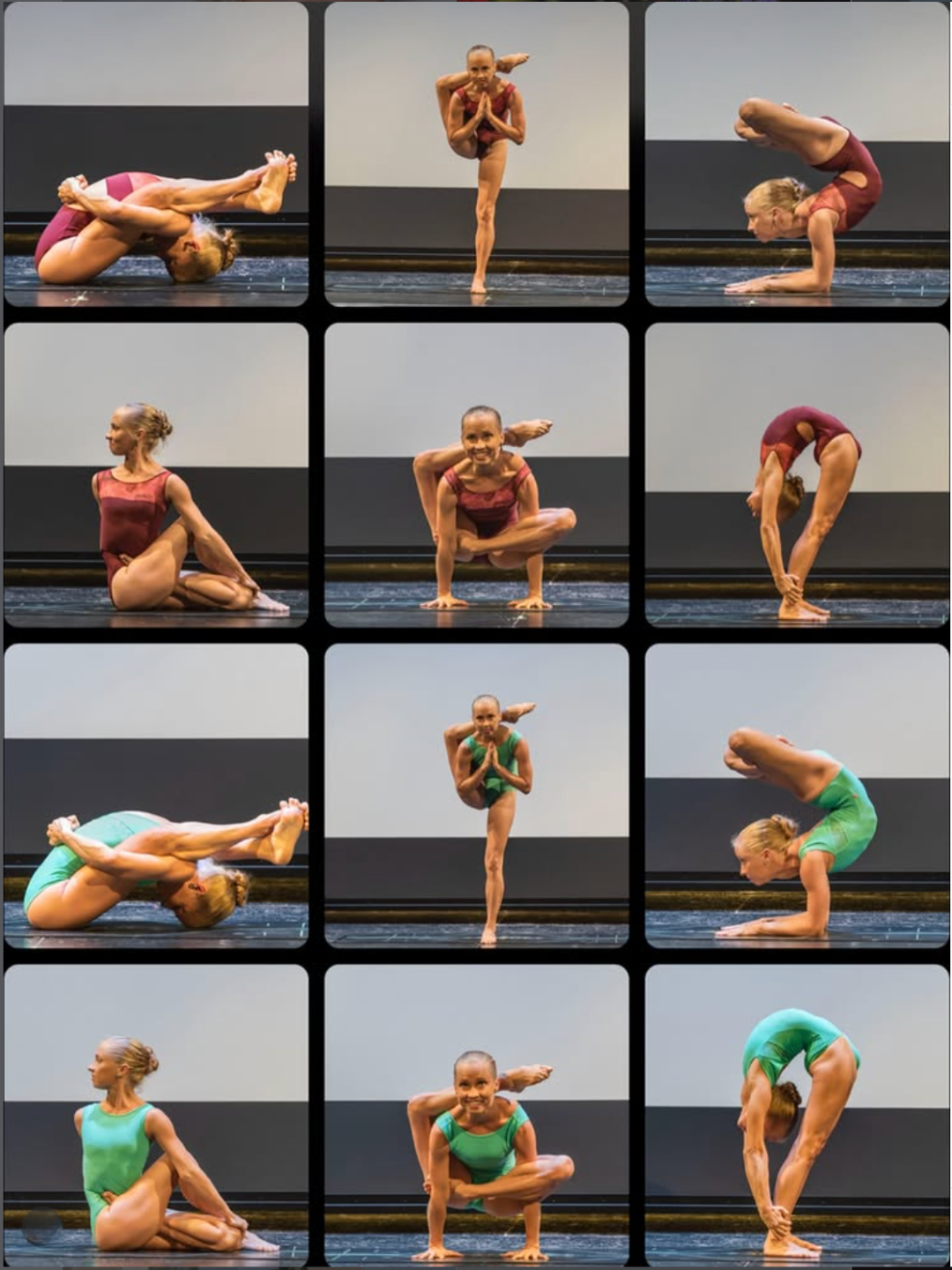 World Yoga Champion Marcia Hetrick demonstrating a series of yoga postures