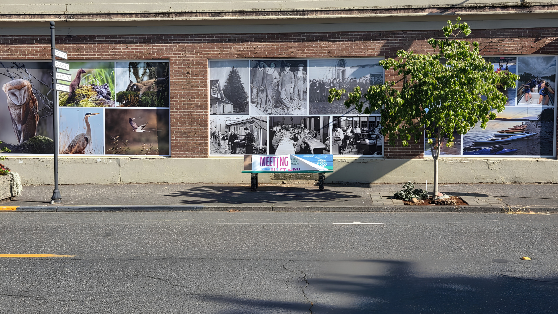 The historic Greely Building on Pioneer Street in downtown Ridgefield, Washington